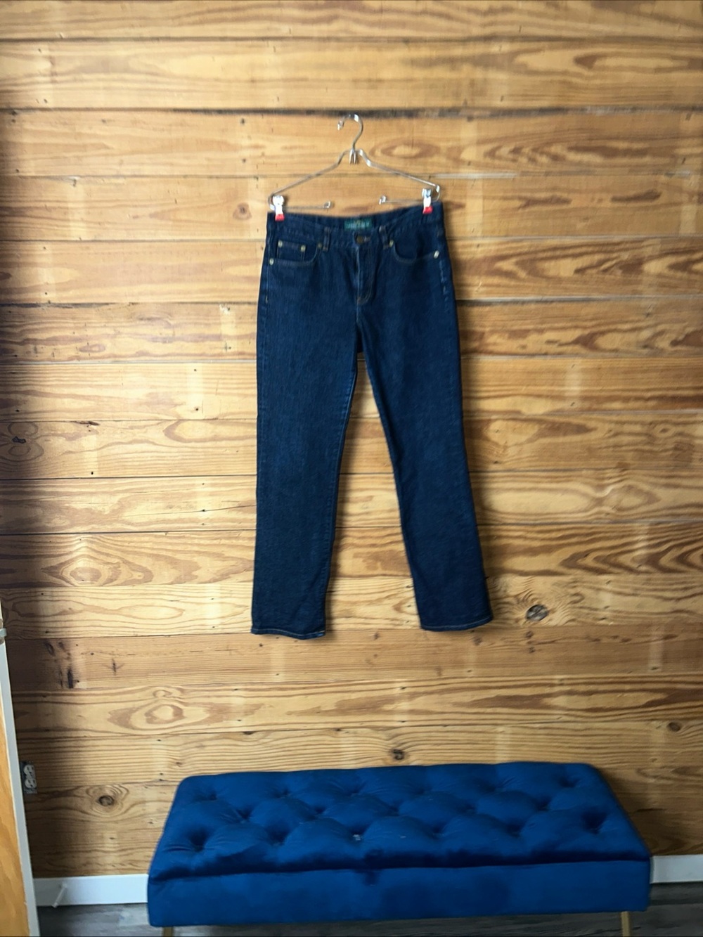 LC Lauren Conrad Dark Blue Straight-Leg Jeans